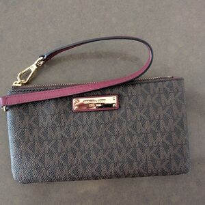 Michael Kors Brown Wristlet